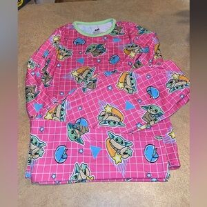 Star Wars Pink Kids Pajamas with Baby Yoda